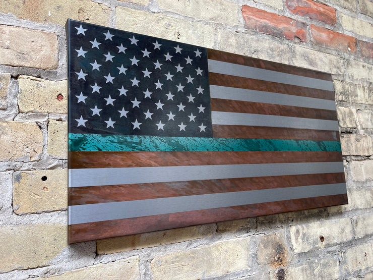 Green Line Steel Flag (military / service)
