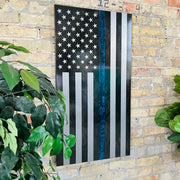 Blue Line Steel Flag (law enforcement)
